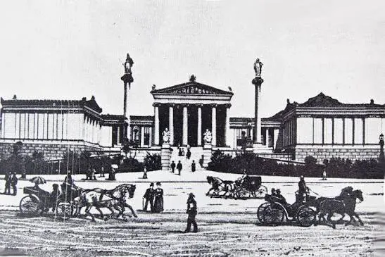 Το κεντρικό κτίριο του Πανεπιστημίου Αθηνών στις αρχές του 20ού αιώνα