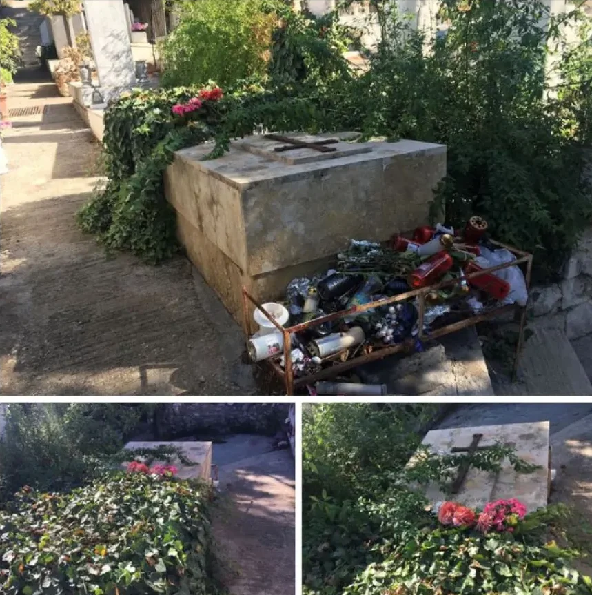 Ο τάφος του Κάρολου Κουν στο Α΄ Νεκροταφείο Αθηνών