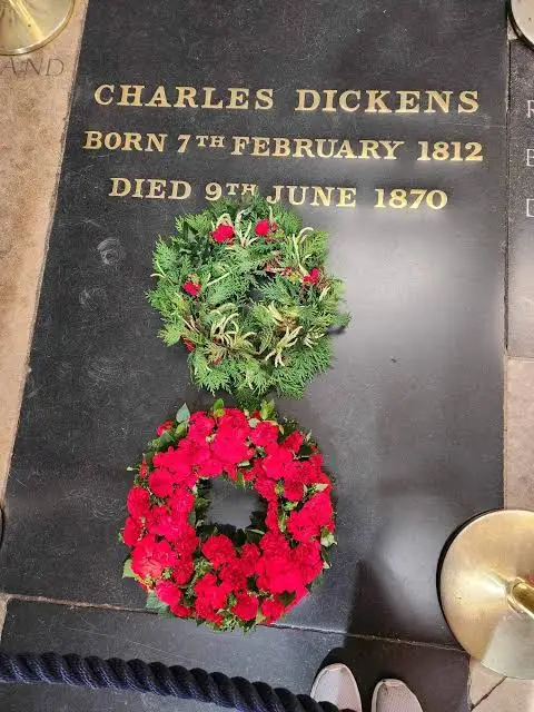 Η επιτύμβια πλάκα του Charles Dickens στη Γωνιά των Ποιητών του Αβαείου του Westminster