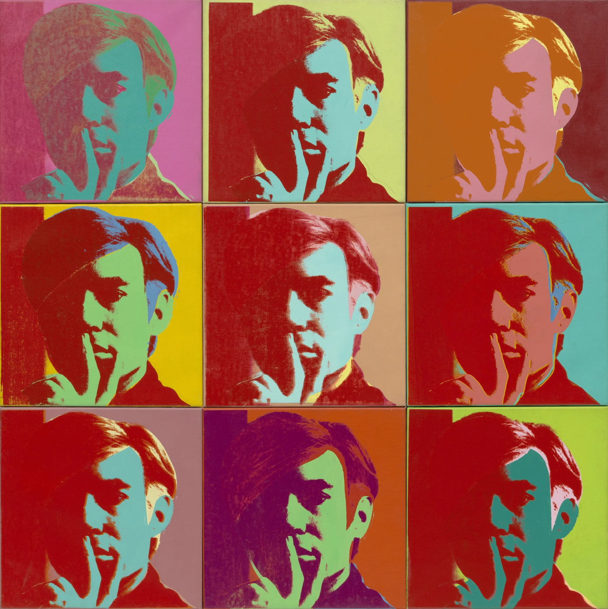 Αυτοπροσωπογραφία του Andy Warhol σε στυλ Pop Art