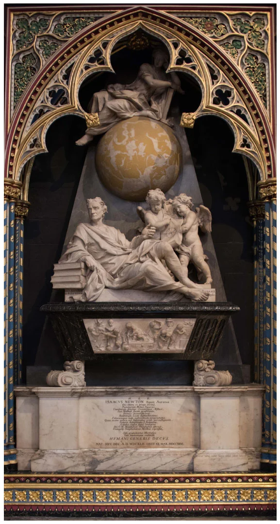 Το μνημείο του Isaac Newton στο Αβαείο του Westminster