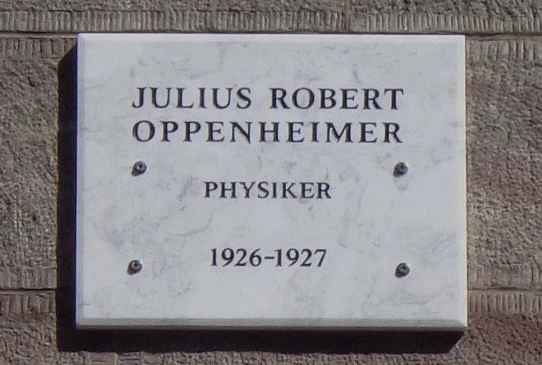 Αναμνηστική πλάκα του Oppenheimer στο Göttingen