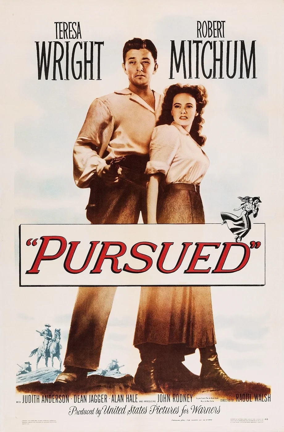 Αφίσα της ταινίας Pursued με τον Robert Mitchum και την Teresa Wright