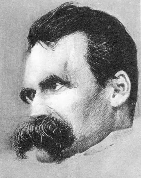 Σχέδιο με το προφίλ του Friedrich Nietzsche