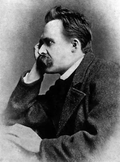 Ο Friedrich Nietzsche σε προφίλ, με μουστάκι