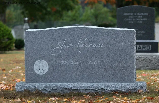 Η επιτύμβια στήλη του Jack Kerouac στο Edson Cemetery του Lowell