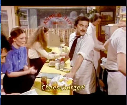 Ο John Belushi ως Pete Dionisopoulos στο σκετς Olympia Café του «Saturday Night Live»