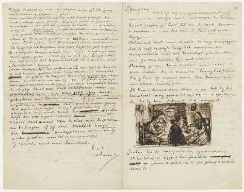 Χειρόγραφο προσχέδιο επιστολής του Vincent van Gogh από τις τελευταίες ημέρες του στο Auvers-sur-Oise